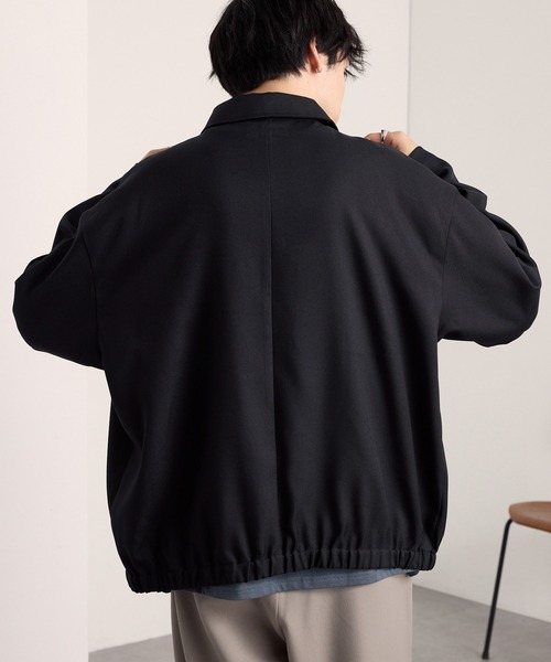 オーバーサイズ クロップド ジップアップ カルゼブルゾン MONO-MART