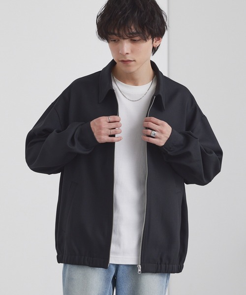 オーバーサイズ クロップド ジップアップ カルゼブルゾン MONO-MART
