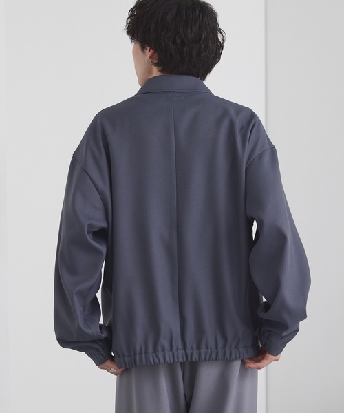 オーバーサイズ クロップド ジップアップ カルゼブルゾン MONO-MART