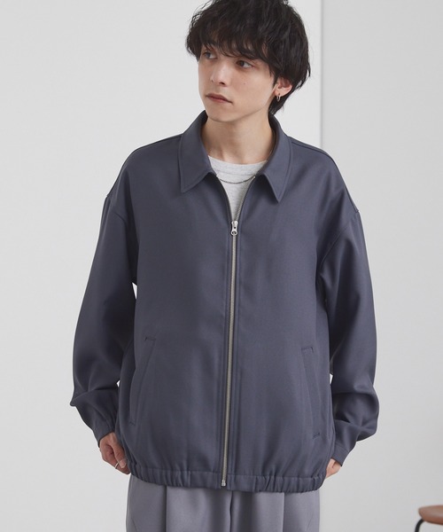 オーバーサイズ クロップド ジップアップ カルゼブルゾン MONO-MART
