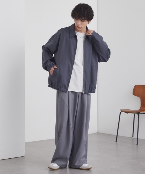 オーバーサイズ クロップド ジップアップ カルゼブルゾン MONO-MART