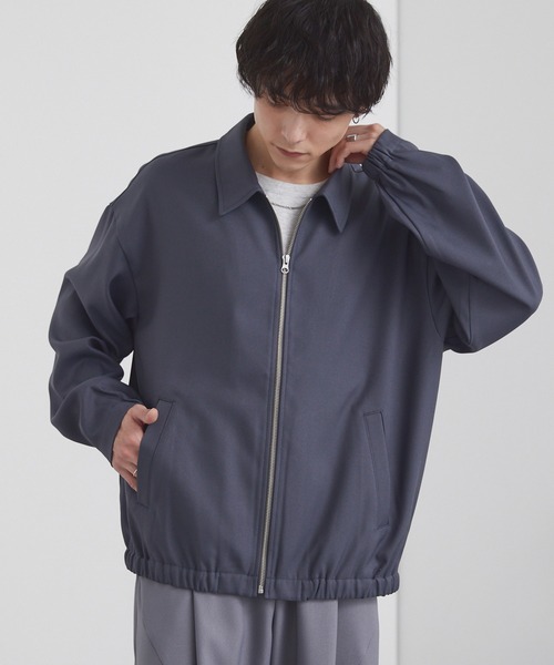 オーバーサイズ クロップド ジップアップ カルゼブルゾン MONO-MART
