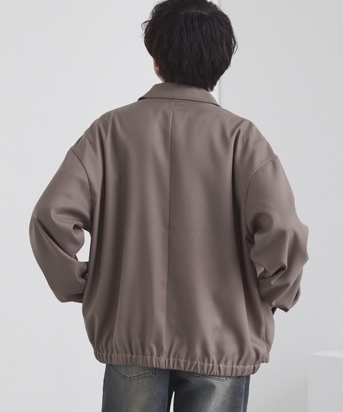 オーバーサイズ クロップド ジップアップ カルゼブルゾン MONO-MART