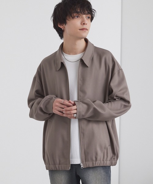 オーバーサイズ クロップド ジップアップ カルゼブルゾン MONO-MART