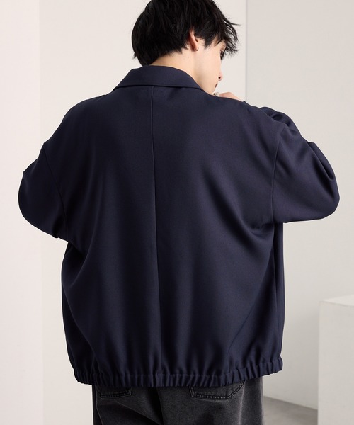 オーバーサイズ クロップド ジップアップ カルゼブルゾン MONO-MART