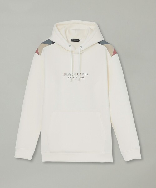 BLACK LABEL CRESTBRIDGE（ブラックレーベル・クレストブリッジ）の「【一部店舗限定】ショルダーチェックロゴフーディー（Tシャツ/カットソー・メンズ・グレー系その他/ブラック・M/L）」の7枚目の写真