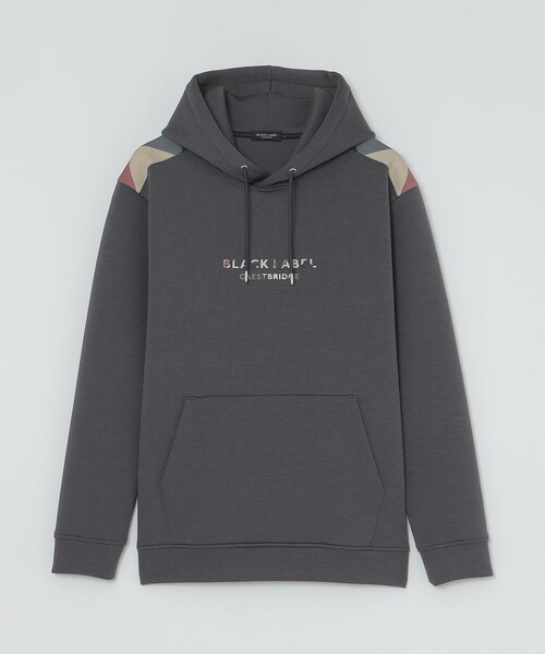BLACK LABEL CRESTBRIDGE（ブラックレーベル・クレストブリッジ）の「【一部店舗限定】ショルダーチェックロゴフーディー（Tシャツ/カットソー・メンズ・グレー系その他/ブラック・M/L）」の12枚目の写真
