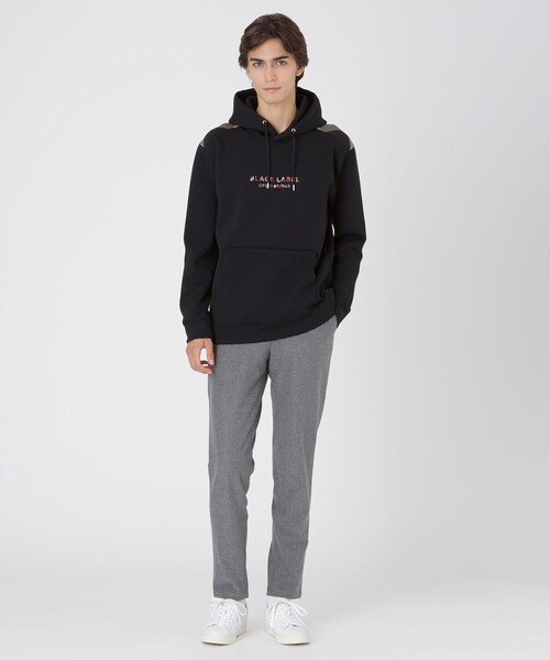 BLACK LABEL CRESTBRIDGE（ブラックレーベル・クレストブリッジ）の「【一部店舗限定】ショルダーチェックロゴフーディー（Tシャツ/カットソー・メンズ・グレー系その他/ブラック・M/L）」の13枚目の写真