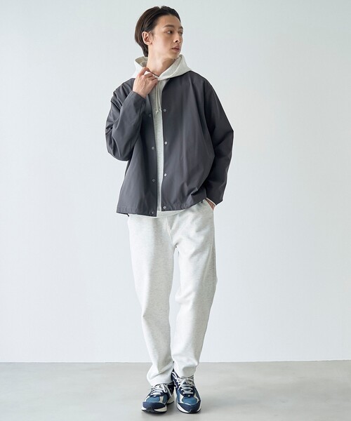 coen（コーエン）の「ストレッチテックナイロンノーカラージャケット【ストレッチ、はっ水、耐摩耗性、UVカット】（その他アウター・メンズ・ブラック/ダークグレー・S/M/L/XL）」の18枚目の写真