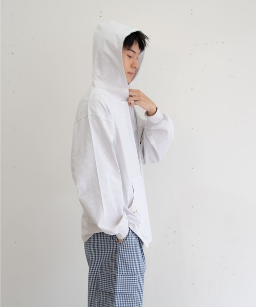 bashful base Oriental(バッシュフルベースオリエンタル)の「【bbO】ロゴビッグシルエットカットフーディー/パーカー(Tシャツ/カットソー・メンズ・ライトグレー/ライトグリーン/ブラック・MEDIUM/LARGE)」の22枚目の写真