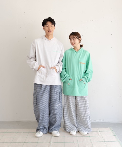 bashful base Oriental(バッシュフルベースオリエンタル)の「【bbO】ロゴビッグシルエットカットフーディー/パーカー(Tシャツ/カットソー・メンズ・ライトグレー/ライトグリーン/ブラック・MEDIUM/LARGE)」の12枚目の写真