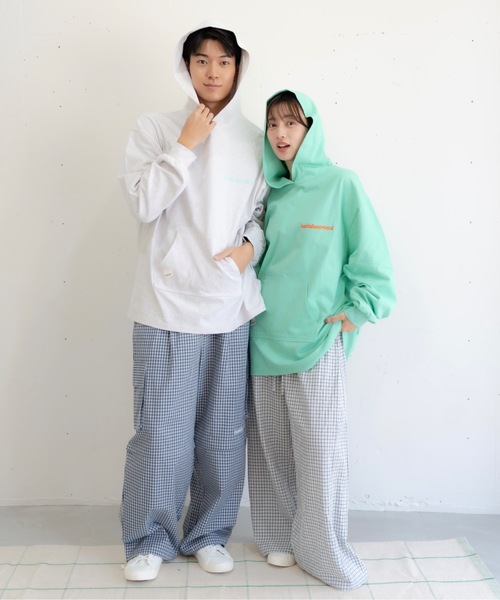 bashful base Oriental(バッシュフルベースオリエンタル)の「【bbO】ロゴビッグシルエットカットフーディー/パーカー(Tシャツ/カットソー・メンズ・ライトグレー/ライトグリーン/ブラック・MEDIUM/LARGE)」の14枚目の写真