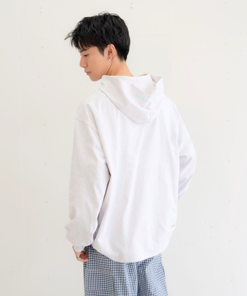 bashful base Oriental(バッシュフルベースオリエンタル)の「【bbO】ロゴビッグシルエットカットフーディー/パーカー(Tシャツ/カットソー・メンズ・ライトグレー/ライトグリーン/ブラック・MEDIUM/LARGE)」の18枚目の写真