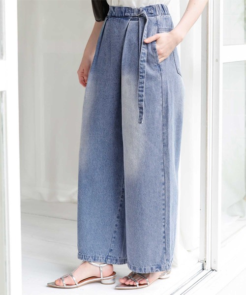 titivate(ティティベイト)の「ラップデザインデニムパンツ(デニムパンツ・レディース・ブルー/ベージュ/アイボリー/グレー・M/S/L)」の17枚目の写真