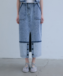 ODER（オディエール）の「ソルトウォッシングデニムスカート-ライトデニム（スカート）」