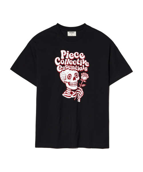 PIECEMAKER(ピースメーカー)の「VINTAGE ROSE N SKULL TEE (BLACK)(Tシャツ/カットソー・レディース・その他・M/L)」の1枚目の写真