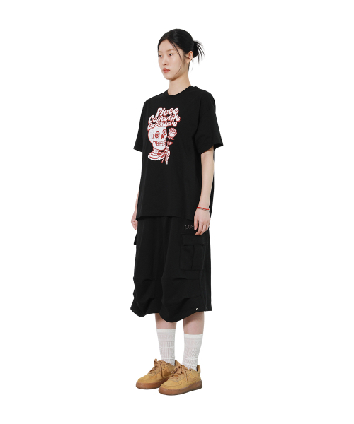 PIECEMAKER(ピースメーカー)の「VINTAGE ROSE N SKULL TEE (BLACK)(Tシャツ/カットソー・レディース・その他・M/L)」の4枚目の写真