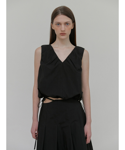 ETMON(エトモン)の「Strap Pleats Midi Skirt, Black(スカート・レディース・その他・S/M)」の4枚目の写真