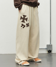 カシアワッフルワイドパンツベージュ