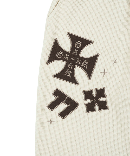 GAKKAI UNIONS(ガッカイユニオンズ)の「カシアワッフルワイドパンツベージュ(スウェットパンツ・メンズ・その他・M/L/S)」の4枚目の写真