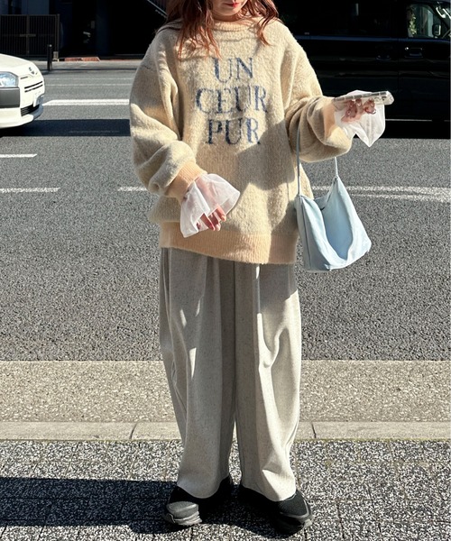 PILIT(ピリット)の「サイドタックコクーンパンツ(スラックス・レディース・ブラウン/グレー・MEDIUM)」の8枚目の写真