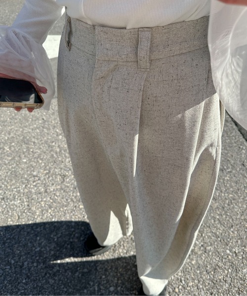 PILIT(ピリット)の「サイドタックコクーンパンツ(スラックス・レディース・ブラウン/グレー・MEDIUM)」の19枚目の写真