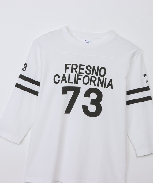 Champion（チャンピオン）の「【Champion/チャンピオン】メンズ ベーシック 3/4 スリーブフットボールTシャツ（Tシャツ/カットソー・メンズ・グレー/ホワイト×パープル/ダークブルー/モカ/ブラック系その他/ホワイト×ブラック・MEDIUM/SMALL/LARGE/X-LARGE）」の21枚目の写真