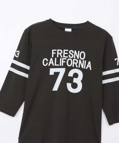 Champion（チャンピオン）の「【Champion/チャンピオン】メンズ ベーシック 3/4 スリーブフットボールTシャツ（Tシャツ/カットソー・メンズ・グレー/ホワイト×パープル/ダークブルー/モカ/ブラック系その他/ホワイト×ブラック・MEDIUM/SMALL/LARGE/X-LARGE）」の18枚目の写真
