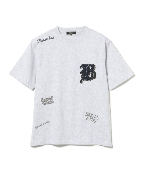 BEAMS HEART(ビームスハート)の「【ユニセックス】ワッペン 刺繍 レタード ショートスリーブ カットソー(Tシャツ/カットソー・メンズ・ホワイト/グレー・SMALL/LARGE/MEDIUM)」の8枚目の写真