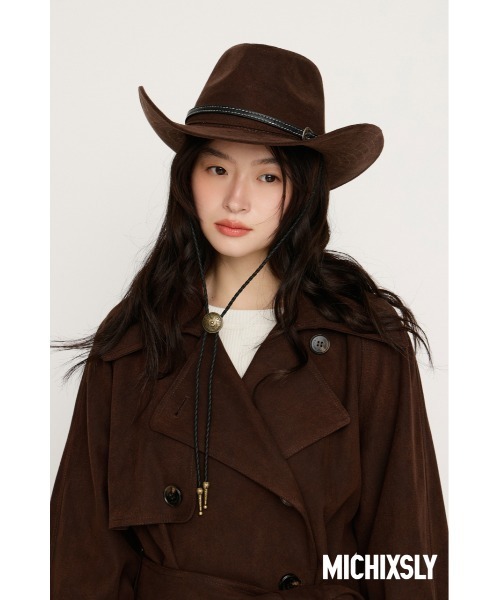 SLY（スライ）の「MICHIXSLY WESTERN HAT ミチスライウエスタンハット（ハット・レディース・ブラウン/ベージュ・FREE）」の2枚目の写真