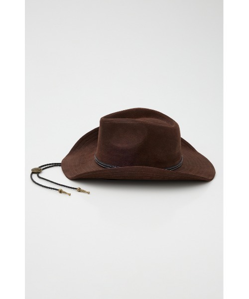 SLY（スライ）の「MICHIXSLY WESTERN HAT ミチスライウエスタンハット（ハット・レディース・ブラウン/ベージュ・FREE）」の4枚目の写真