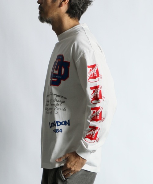 The DUFFER of ST.GEORGE(ザダファーオブセントジョージ)の「DUFFER ARCHIVE LOGO L/SL TEE:ダファー アーカイブ ロゴ ロングスリーブTシャツ(Tシャツ/カットソー・メンズ・ホワイト/ブラック/スミクロ・SMALL/MEDIUM/LARGE/X-LARGE)」の10枚目の写真