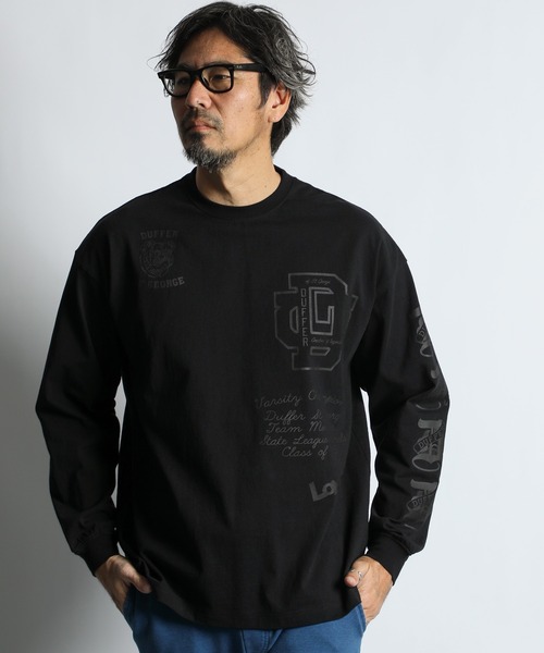 The DUFFER of ST.GEORGE(ザダファーオブセントジョージ)の「DUFFER ARCHIVE LOGO L/SL TEE:ダファー アーカイブ ロゴ ロングスリーブTシャツ(Tシャツ/カットソー・メンズ・ホワイト/ブラック/スミクロ・SMALL/MEDIUM/LARGE/X-LARGE)」の8枚目の写真