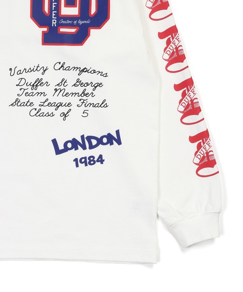The DUFFER of ST.GEORGE(ザダファーオブセントジョージ)の「DUFFER ARCHIVE LOGO L/SL TEE:ダファー アーカイブ ロゴ ロングスリーブTシャツ(Tシャツ/カットソー・メンズ・ホワイト/ブラック/スミクロ・SMALL/MEDIUM/LARGE/X-LARGE)」の17枚目の写真