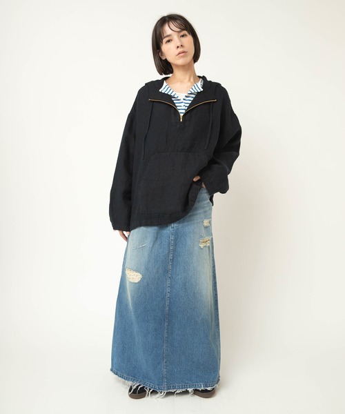 RNA-N（アールエヌエーエヌ）の「J2185 リネンツイルアノラックジャケット（その他アウター・レディース・グレー/ブラック/カーキ・FREE）」の14枚目の写真
