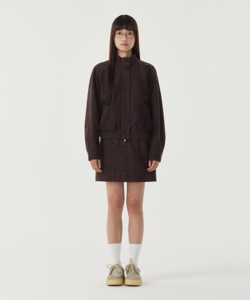 COVERNAT（カバーナット）の「WOMAN SUEDE MINI SKIRT（スカート・レディース・ブラウン・SMALL）」の2枚目の写真