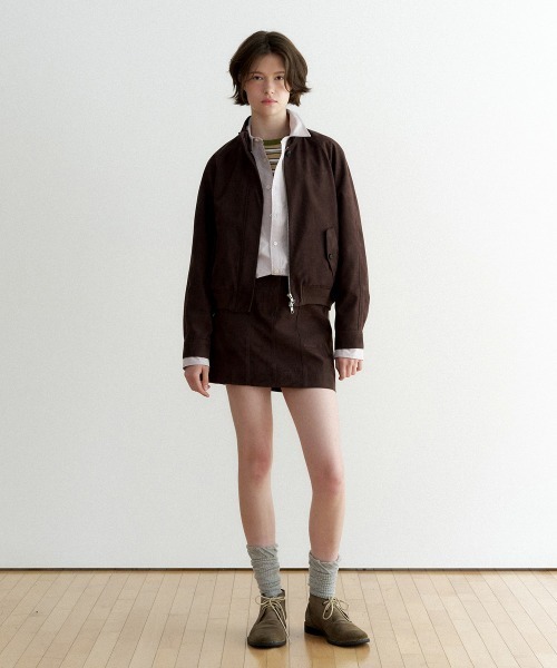 COVERNAT（カバーナット）の「WOMAN SUEDE MINI SKIRT（スカート・レディース・ブラウン・SMALL）」の5枚目の写真