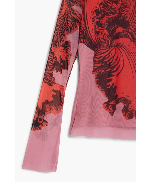 Desigual(デシグアル)の「ビッグフラワーチュール長袖トップス(Tシャツ/カットソー・レディース・レッド・S/L/XS/M/XL)」の3枚目の写真