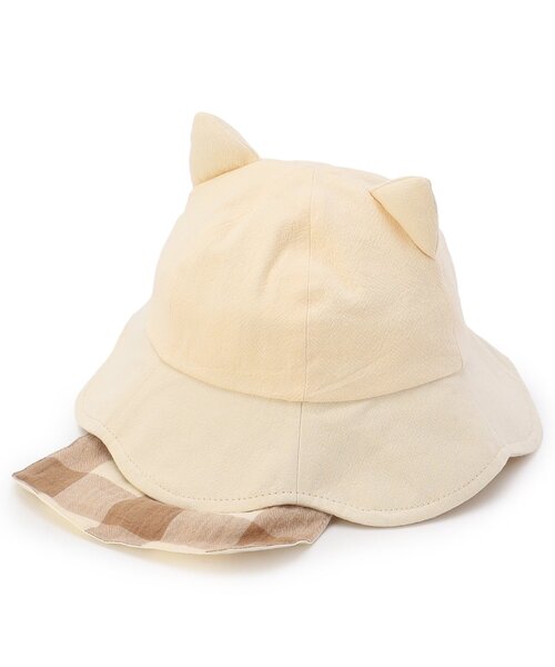 Ampersand(アンパサンド)の「日よけ付きアニマルベビーハット(ハット・キッズ・ピンク/サックスブルー/アイボリー・48/46/44)」の7枚目の写真