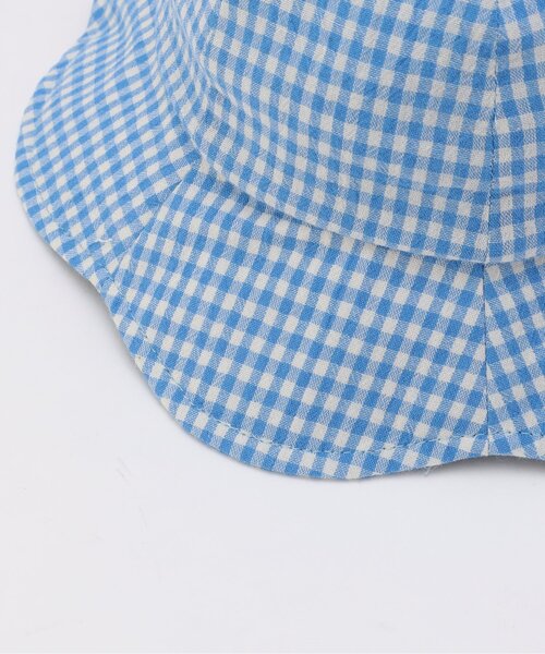 Ampersand(アンパサンド)の「日よけ付きアニマルベビーハット(ハット・キッズ・ピンク/サックスブルー/アイボリー・48/46/44)」の12枚目の写真