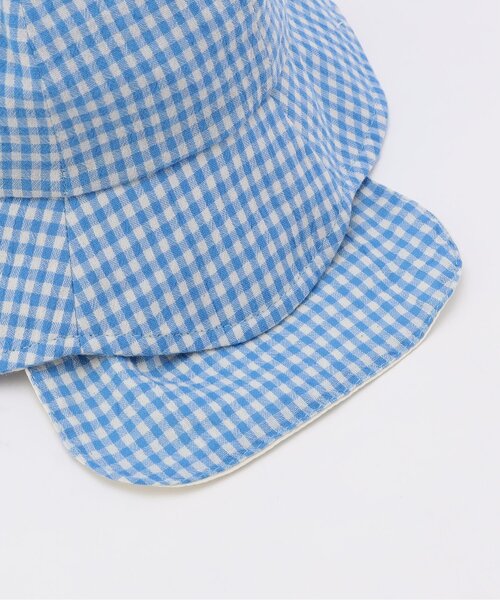 Ampersand(アンパサンド)の「日よけ付きアニマルベビーハット(ハット・キッズ・ピンク/サックスブルー/アイボリー・48/46/44)」の13枚目の写真