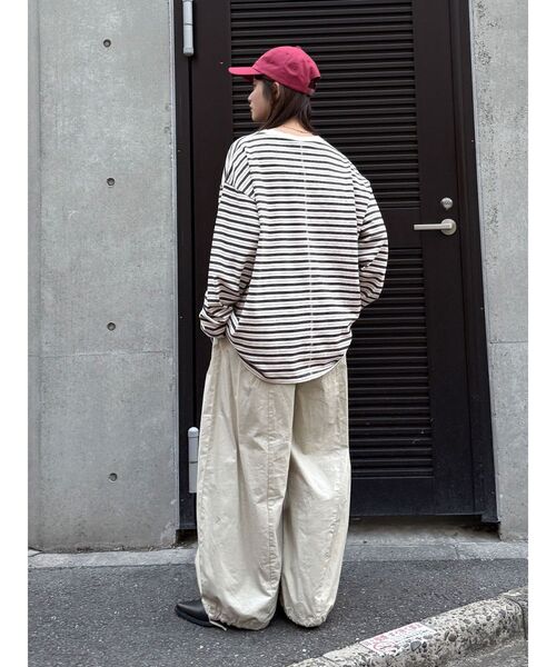 Ungrid（アングリッド）の「マルチボーダーロングスリーブTee（Tシャツ/カットソー・レディース・グリーン/チャコールグレー/オフホワイト・FREE）」の13枚目の写真