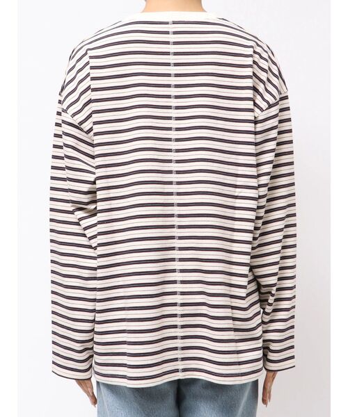 Ungrid（アングリッド）の「マルチボーダーロングスリーブTee（Tシャツ/カットソー・レディース・グリーン/チャコールグレー/オフホワイト・FREE）」の16枚目の写真