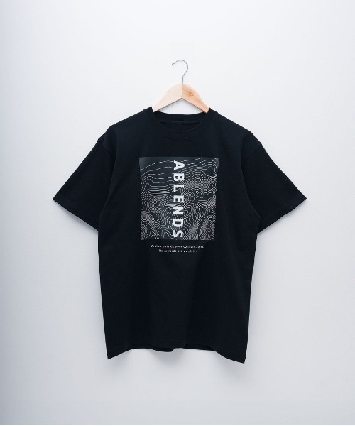 A blends(エイブレンズ)の「A blends TOPOGRAHYクルーネックTシャツ(Tシャツ/カットソー・メンズ・ブラック/ホワイト・LARGE/MEDIUM/X-LARGE)」の11枚目の写真