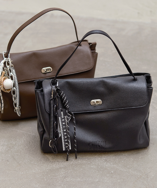 JOURNAL STANDARD(ジャーナルスタンダード)の「別注【VARNY/ヴァーニー】 LEICESTER(ショルダーバッグ・レディース・ブラウン/ブラック・FREE)」の1枚目の写真