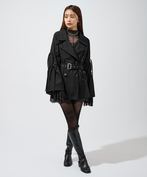 Ellno de Mavie（エルノデメヴィ）の「ソデフリルラメシアートップス（Tシャツ/カットソー・レディース・ブラック/ブルー・FREE）」の9枚目の写真