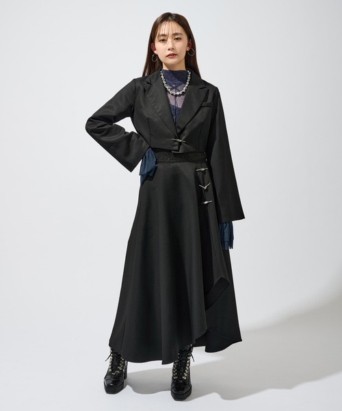 Ellno de Mavie（エルノデメヴィ）の「ソデフリルラメシアートップス（Tシャツ/カットソー・レディース・ブラック/ブルー・FREE）」の7枚目の写真