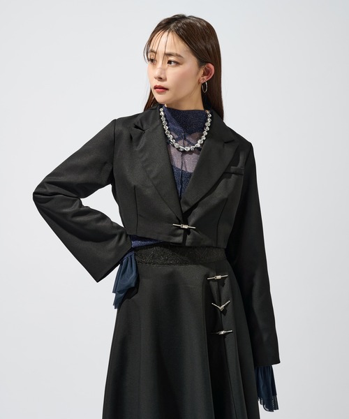 Ellno de Mavie（エルノデメヴィ）の「ソデフリルラメシアートップス（Tシャツ/カットソー・レディース・ブラック/ブルー・FREE）」の22枚目の写真