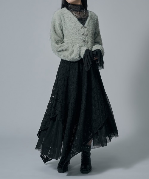 Ellno de Mavie(エルノデメヴィ)の「ソデシアーフリルアソートトップス(Tシャツ/カットソー・レディース・ブラック/ブルー/ボルドー/ブラック系その他・FREE)」の9枚目の写真