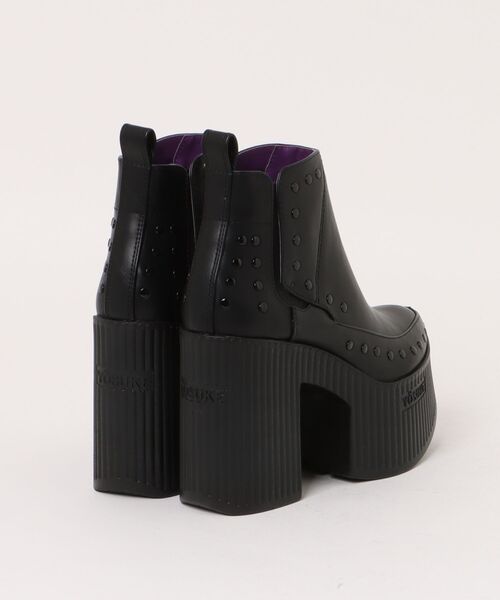 YOSUKE(ヨースケ)の「【YOSUKE】厚底リブソールサイドゴアブーツ 2601188(ブーツ・レディース・ブラック・22.5cm/24.5cm/24.0cm/23.5cm/23.0cm)」の3枚目の写真